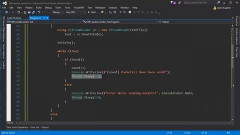 How to send Data via UDP packets in C# Tutorial
