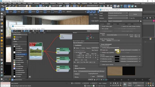 Гибкая настройка фона в 3ds Max