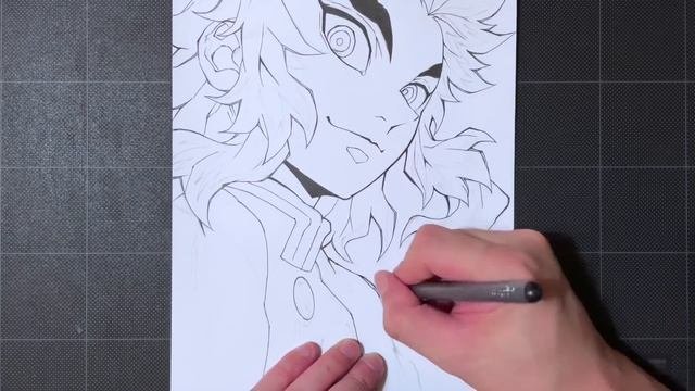 鬼滅の刃煉獄杏寿郎 描いてみた Kimetsu no Yaiba  Drawing kyojuro Rengoku  copic