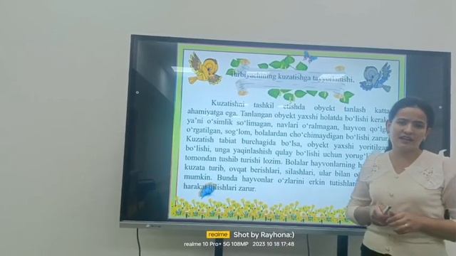 Tabiat bilan tanishtirishda ko'rgazmali medod va uslublarning o'ziga xosligi