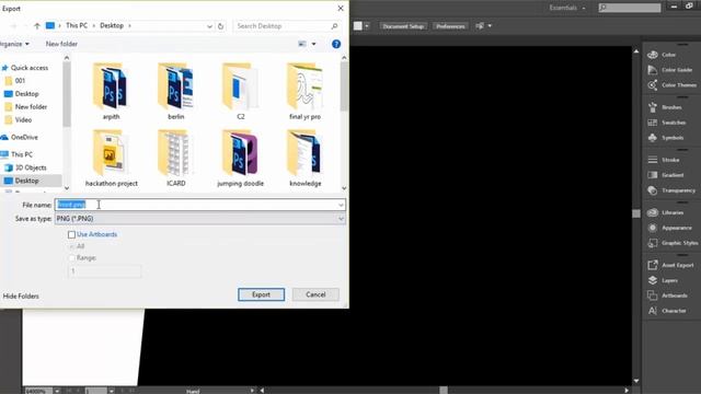 How to export png file logo from Adobe Illustrator without Pixelating image