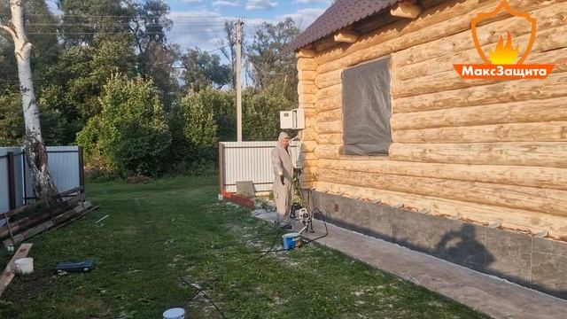 Деревня Скворчиха шлифовка бревенчетого дома