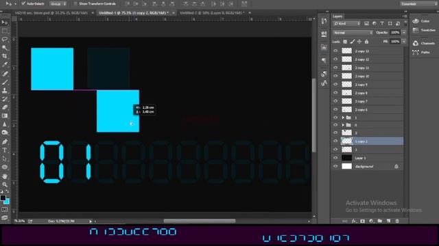 Create Digital numbers font in Photoshop | Photoshop tutorial for beginners | ArunPixart