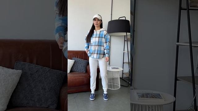 Lianna.com.ua (код: PN 449). Актуальный женский костюм двойка: брюки и рубашка в клетку S M L XL