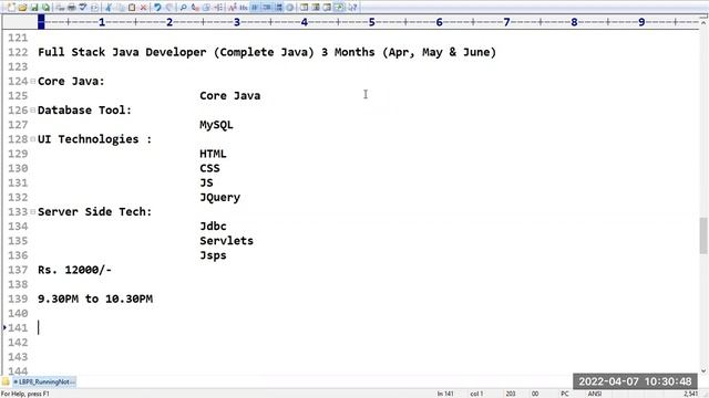 LOGIC BASED Programming tutorials  Demo - 2  by Mr. Prakash Babu On 07-04-2022 10AM IST