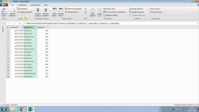 Cara Cepat Data Acak Menjadi Pivot Table-Power Query Otomatis MS. Excel