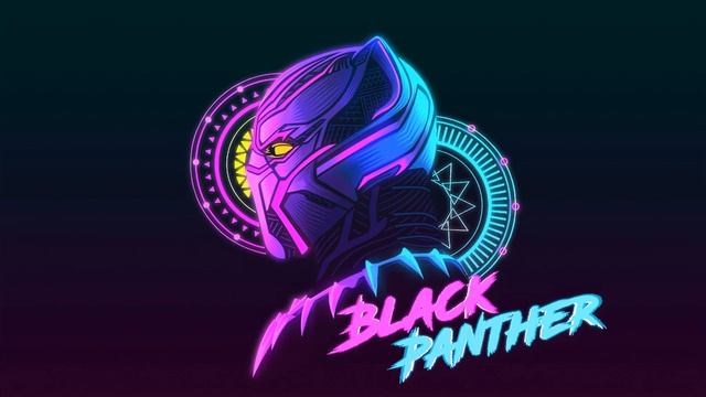 Чёрная Пантера | Black Panther | Marvel Avengers | Neon | Wakanda - Живые Обои