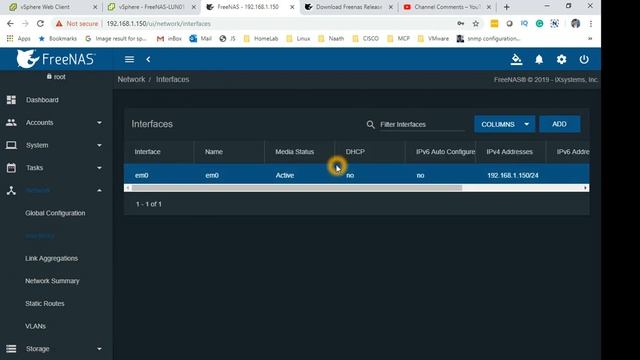How to configure FreeNAS on ESX host  for iscsi storage on  vmware part 1
