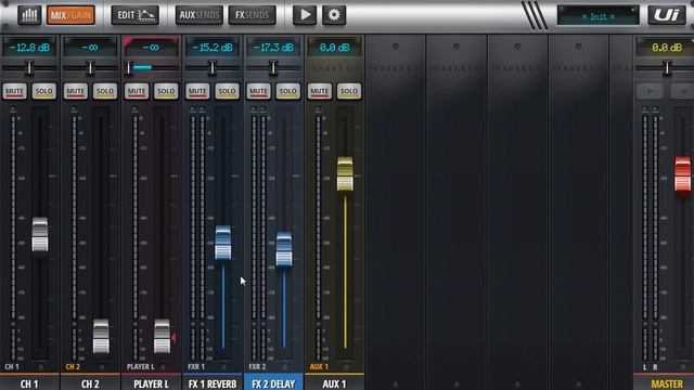 Настройка эффектов SoundCraft UI12 UI16 UI24r