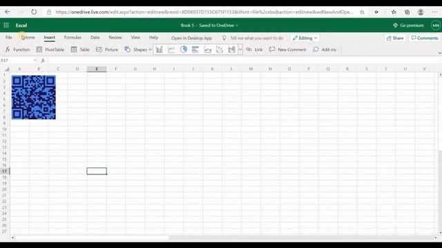 How can we create the QR code in the Microsoft 365 apps