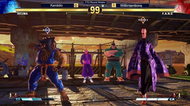 Click Fighting Game League | Street Fighter 5 | Willintentions (F.A.N.G.) vs. Kandidio (Akuma)