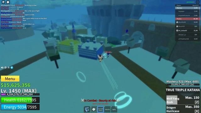 True Triple Katana Bounty Hunting - Blox Fruit  TTK 
