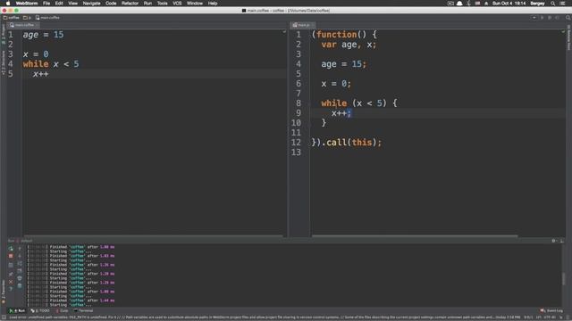 Основы CoffeeScript - #3 - Условные операторы и циклы