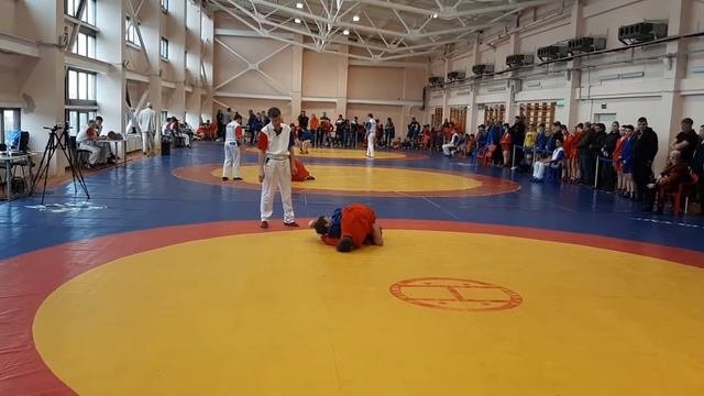 Турнир по самбо посвящённый дню космонавтики. 1 схватка 54 кг.