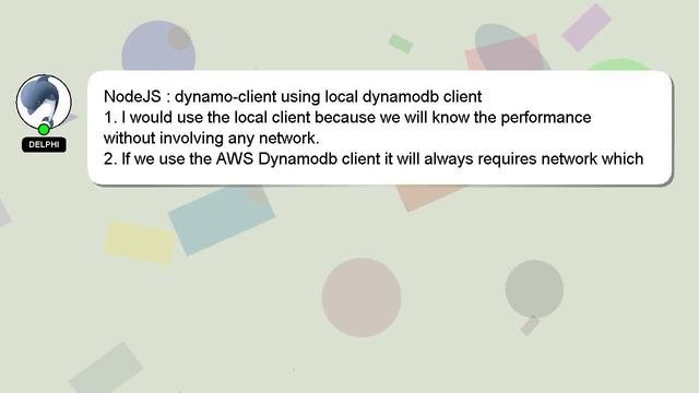 NodeJS : Dynamo-client Using Local Dynamodb Client