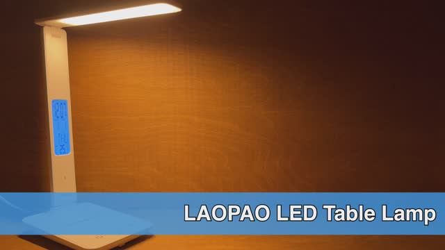 Светодиодная настольная лампа LAOPAO, 10 Вт, с календарем, термометром, будильником и защитой глаз