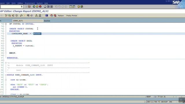 12 sap abap alv output using custom container oops method multiple table in output