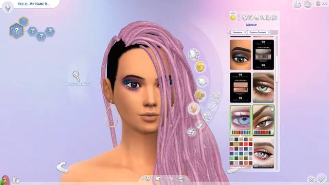 CAS The Sims 4: красивая симка с дредами
