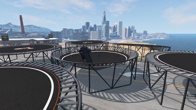 ПРЫЖОК ВЕРЫ! НА БАТУТ С БОЛЬШОЙ ВЫСОТЫ | BeamNG.drive