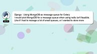 Django : Using MongoDB as message queue for Celery