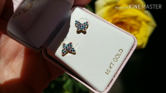1600 руб. Очаровательные золотые серьги- пусеты Бабочки!