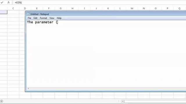 Excel COS Function - How to use COS Function
