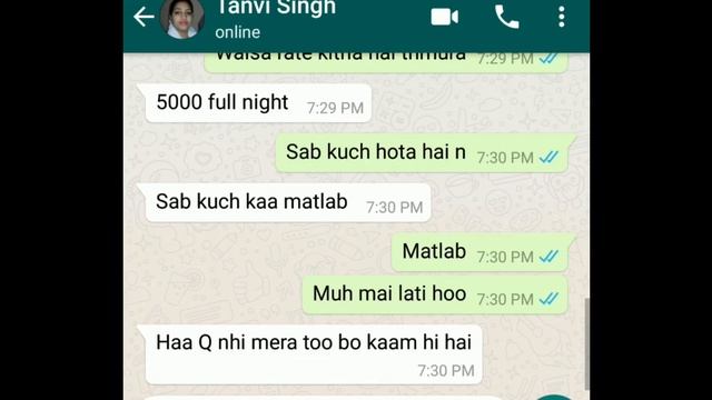 Whatsapp Chat With Ca*L Girl || Openly S*x Chat Chat With Ca*L Girl