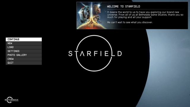 Starfield Main Menu Theme Song