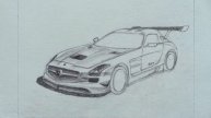 Amazing drawing: Mercedes AMG SLS GTR Pt 2