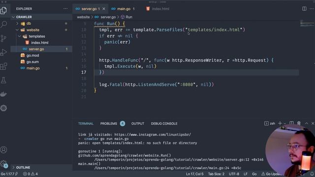 Implementando interface web em Golang (parte 01)  - O servidor