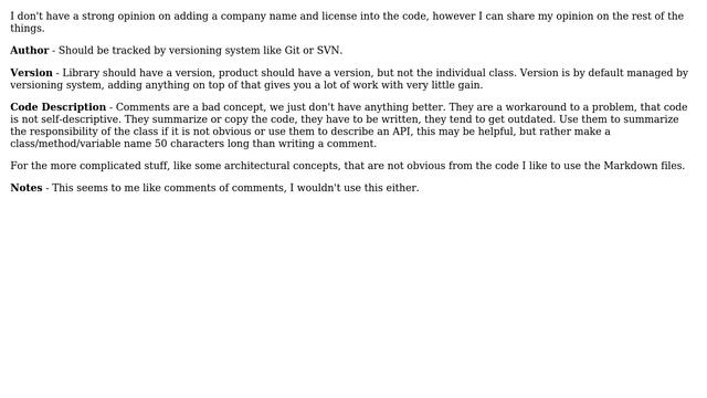 Software Engineering: Is it good practice to put comment headers into each file? (4 Solutions!!)