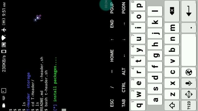 How to customize termux with t-header script
