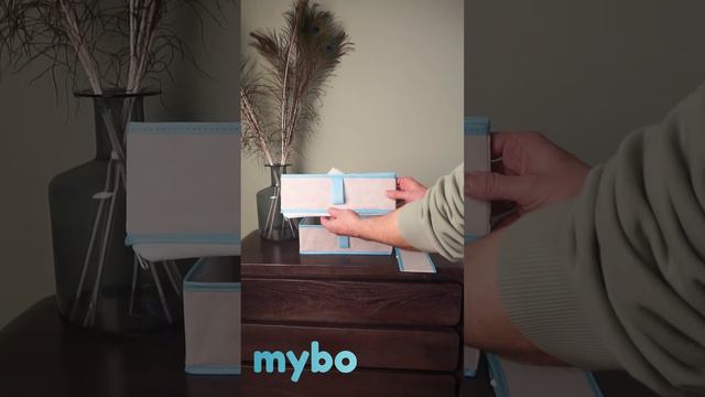 Органайзеры для вещей Mybo 15х30см и 30х30см (Белый с голубым)