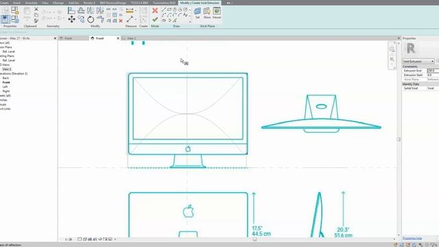 Revit Family creating iMac 27
