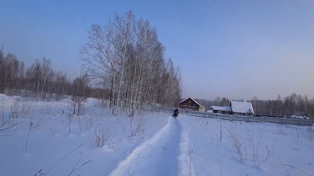 В пухляк на снегоходе Stels Мороз в -30. Глубокий и рыхлый снег для снегохода едет или нет