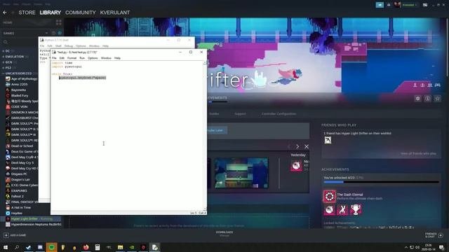 Hyper Light Drifter 800 Dash Challenge with 6 lines of Python