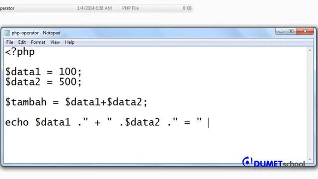 Belajar Operator di PHP