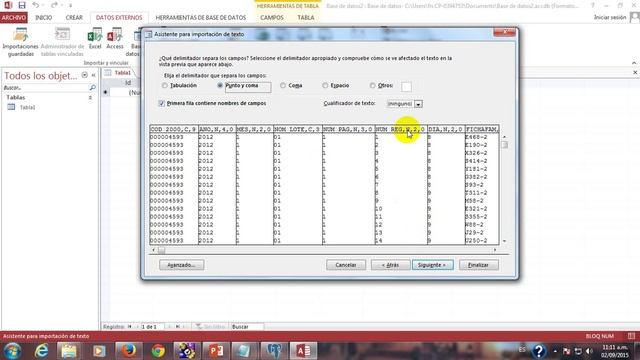 DBF to Postgres via openoffice y access