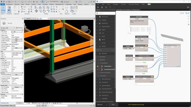 Demo Rebar.CreateFromCurves | Python | Dynamo