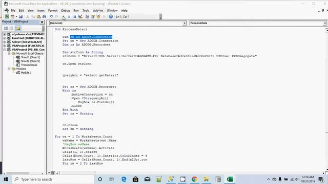 Excel : Database Connection using VBA - 2