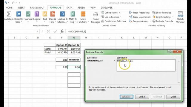 Calculating Time Using MOD In #Excel