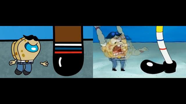 SpongeBob VS Among Us Fanny moment (Among Us Animation) / Губка Боб и Амонг Ас (анимация)