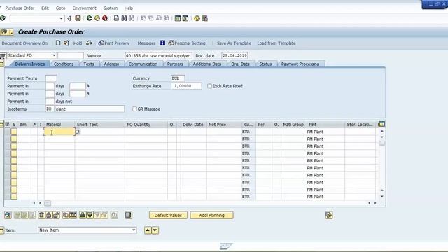 Create Purchase Order In SAP | SAP Purchase Order | ME21N  T code In SAP