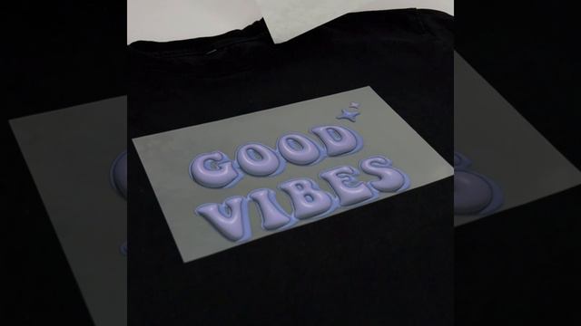 Термонаклейка наклейка на одежду "Good vibes" 3D вайб