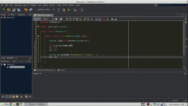 Programación Java -  Serie Fibonacci
