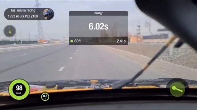 Ваз 2108 1.6 16V на дросселях  Разгон 0-100