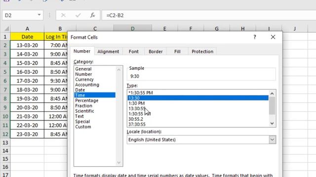 How To Count Or Calculate Hours Worked In Excel
