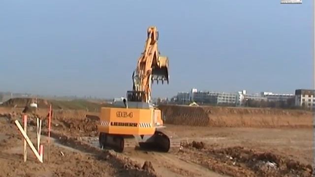 Liebherr R964B, CAT D6R XL, Volvo A30C+D, .../ Neue Messe Stuttgart, Germany, 04.11.2004.