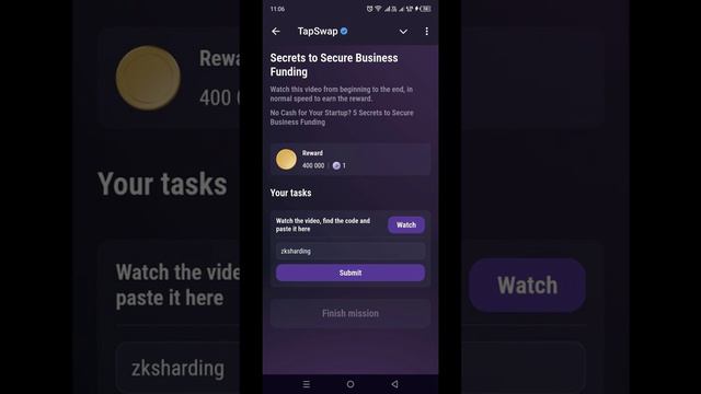 TapSwap код (Secrets To Secure Business Funding) на 04.09.2024 #tapswap #tapswapcode #crypto