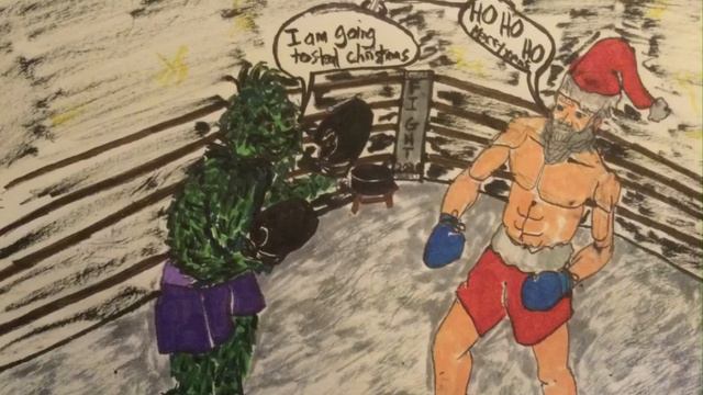 Santa Clause vs. The Grinch boxing match